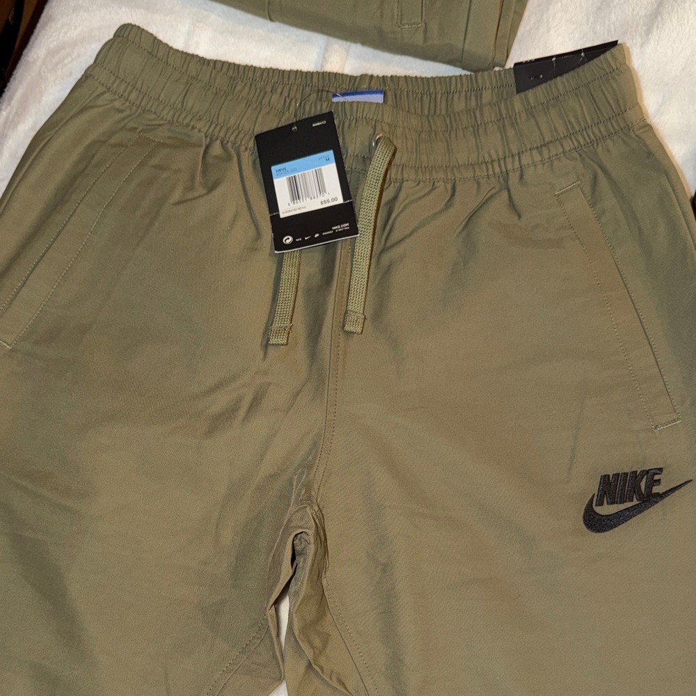 Nike Khaki Joggers with Black Logo